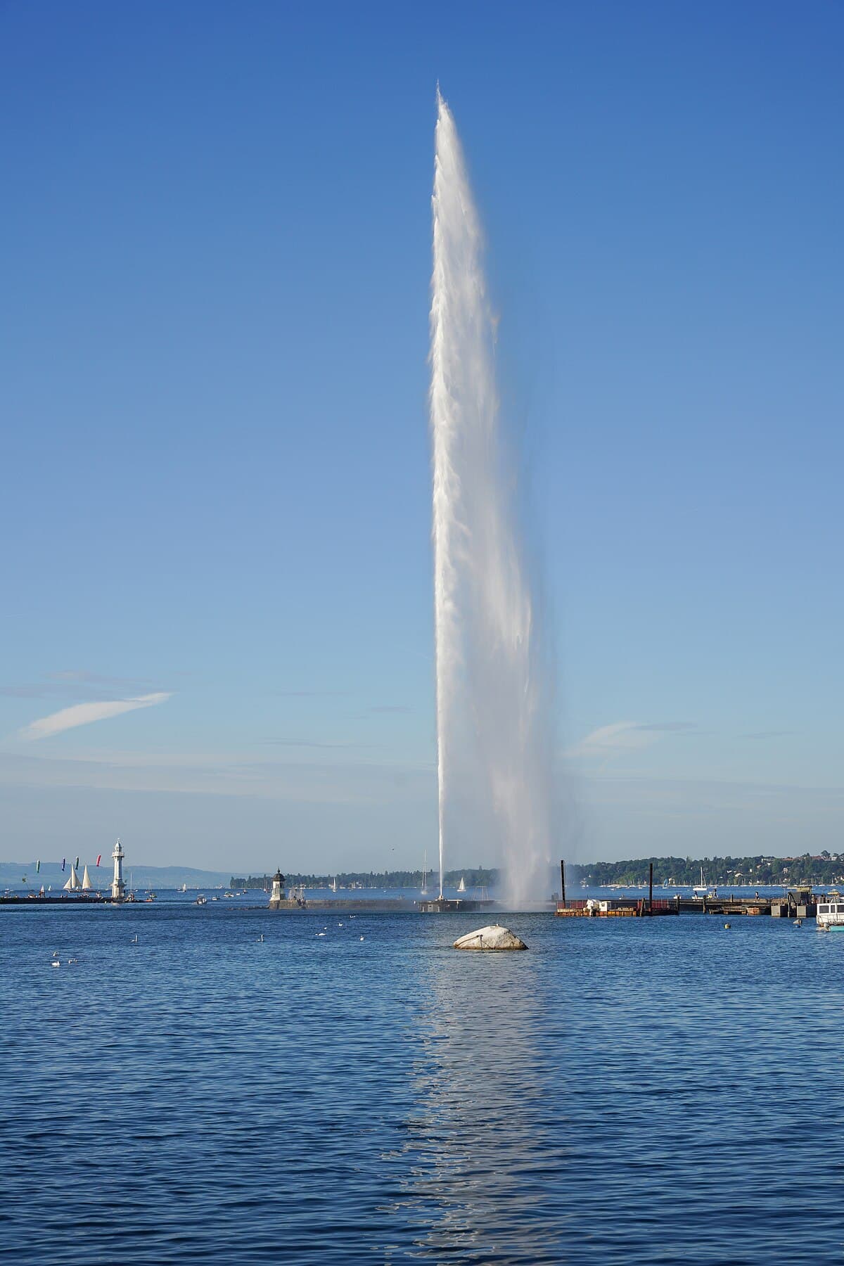 Vue de Geneve avec le Jet d'Eau - Depannage informatique